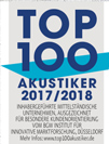 Auszeichnung Top 100 Akustiker 2017/2018