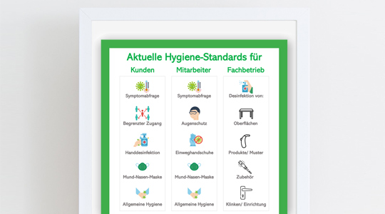 Pandemie: Kostenfreie Vorlage für Hygienestandards in den Fachbetrieben