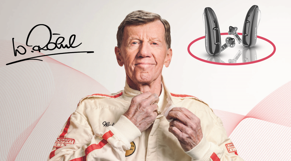 Kompromissloser Sound: Rallyefahrer Walter Röhrl mit Signia AX