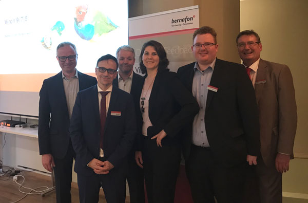 Das starke Bernafon-Team vor Ort (v.l.n.r.): Markus Kaes (Diatec), Sebastian Wiesner, carsten braun, Stephanie Ullrich, Waldemar Grünemayer, Sylvio Peter