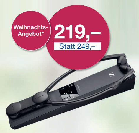 Geschenktipp: das Sennheiser TV-Set - jetzt im Angebot! Geschenktipp: das Sennheiser TV-Set - jetzt im Angebot!
